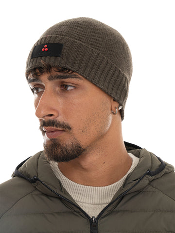 Cappello con risvolto logato SILLI05 Verde Peuterey Uomo
