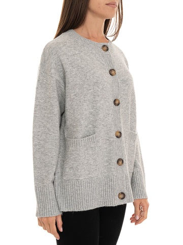 Cardigan Grigio medio Quality First Donna