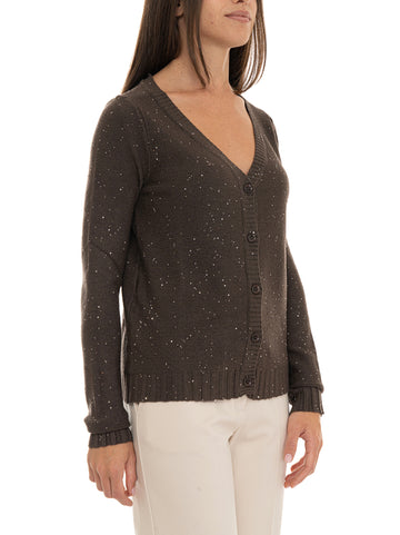 Cardigan Marrone Quality First Donna