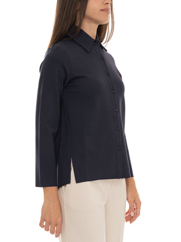 Over shirt Blu Quality First Donna