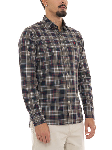 Camicia Marrone-blu US Polo Assn Uomo