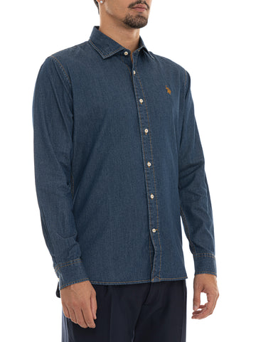Camicia Denim scuro US Polo Assn Uomo