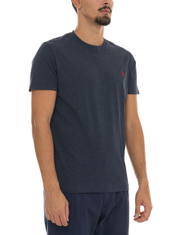 T-shirt girocollo Blu US Polo Assn Uomo