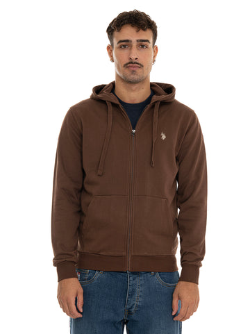Felpa Marrone US Polo Assn Uomo