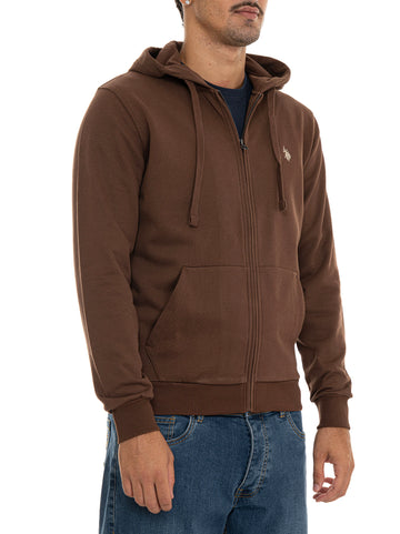 Felpa Marrone US Polo Assn Uomo