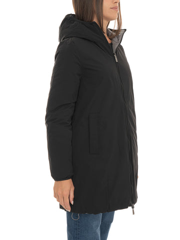 Giubbino lungo Nero-grigio US Polo Assn Donna