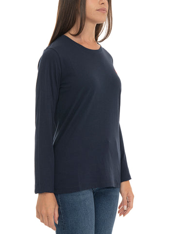 T-shirt girocollo Blu US Polo Assn Donna