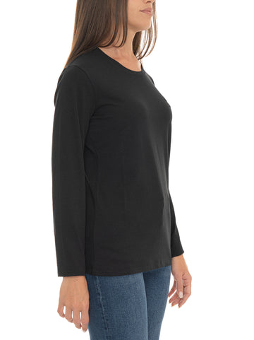 T-shirt girocollo Nero US Polo Assn Donna