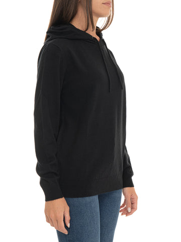 Felpa con cappuccio Nero US Polo Assn Donna
