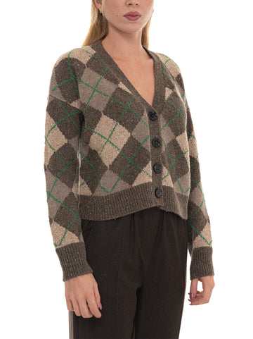 Cardigan bottoni Wkdabile Marrone Weekend Max Mara Donna