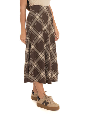 Gonna ampia WKDLANOSO Marrone Weekend Max Mara Donna