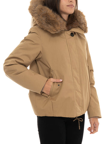 Giubbino corto Short parka Beige Woolrich Donna