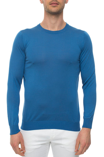 Pullover girocollo Azzurro Kiton Uomo