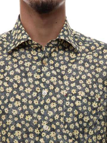 Camicia casual Grigio-giallo Kiton Uomo