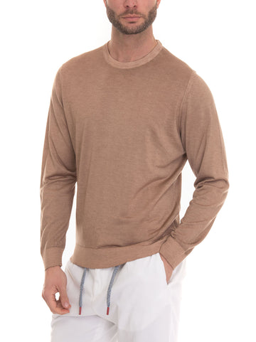 Maglia girocollo Beige Kiton Uomo