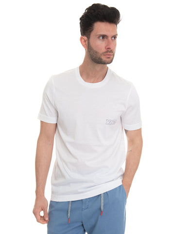 T-shirt girocollo mezza manica Bianco Kiton Uomo