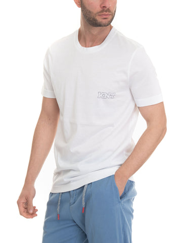 T-shirt girocollo mezza manica Bianco Kiton Uomo