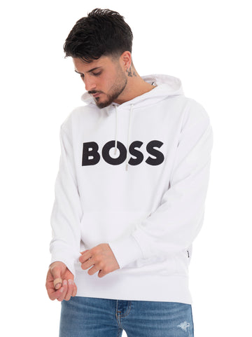 Hooded sweatshirt SULLIVAN11 White by BOSS Man