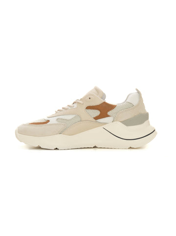 Sneakers alta FUGA NATURAL Bianco-beige D.A.T.E. Uomo