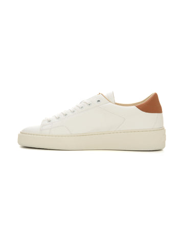 Sneakers in pelle con lacci LEVANTE Bianco-cuoio D.A.T.E. Uomo