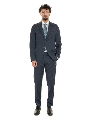 2 button men's suit Blue Michael Kors Man