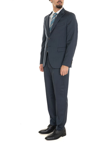 2 button men's suit Blue Michael Kors Man