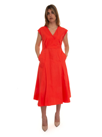 Sleeveless cotton dress Offered Orange Pennyblack Woman