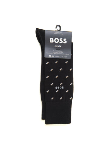 Set of 2 Socks 2P-RS-MINIPATTERN-MC- Black BOSS Man