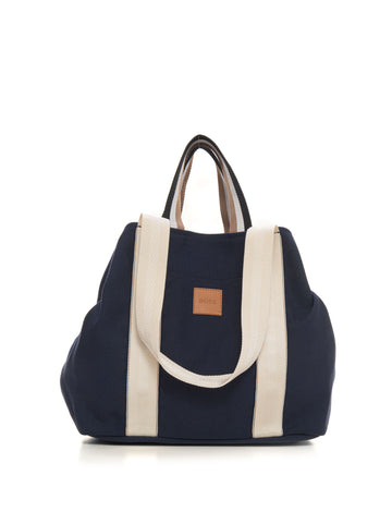 Borsa in tessuto modello shopper Blu BOSS Donna