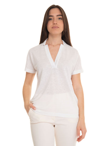 Enelina half-sleeve polo shirt White BOSS Women
