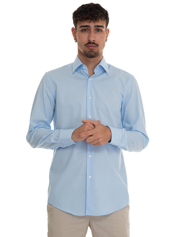 Light blue H-HANK-KENT casual shirt by BOSS Man