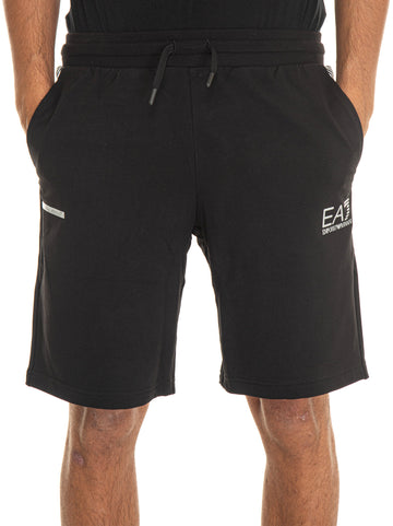 Shorts in felpa Nero EA7 Uomo