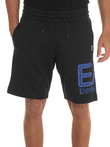 Shorts in felpa Nero EA7 Uomo