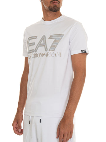 T-shirt girocollo mezza manica Bianco EA7 Uomo