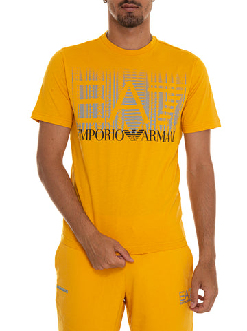 T-shirt girocollo mezza manica Giallo EA7 Uomo