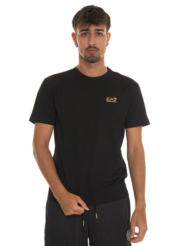 T-shirt girocollo mezza manica Nero EA7 Uomo