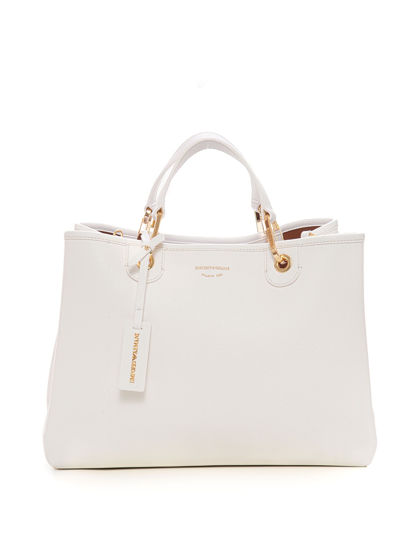 Large shopper bag White Emporio Armani Woman Scaglione Ischia