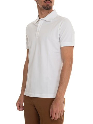 Short sleeve polo shirt White Fay Man