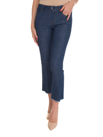 Lightweight 5t 5 pocket jeans Dark denim Fay Woman