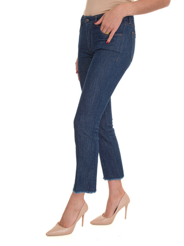 Lightweight 5t 5 pocket jeans Dark denim Fay Woman