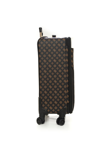 Trolley 4 ruote  van sant 22 in 8-whyeeler Marrone-nero Guess Donna