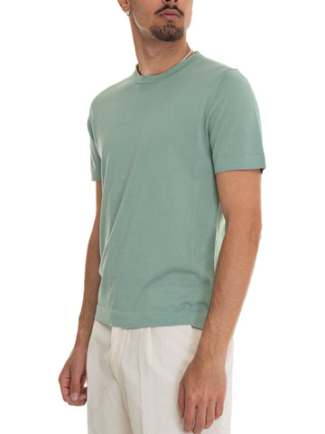T-shirt in maglina T-SHIRT-CREPE Verde Hindustrie Uomo