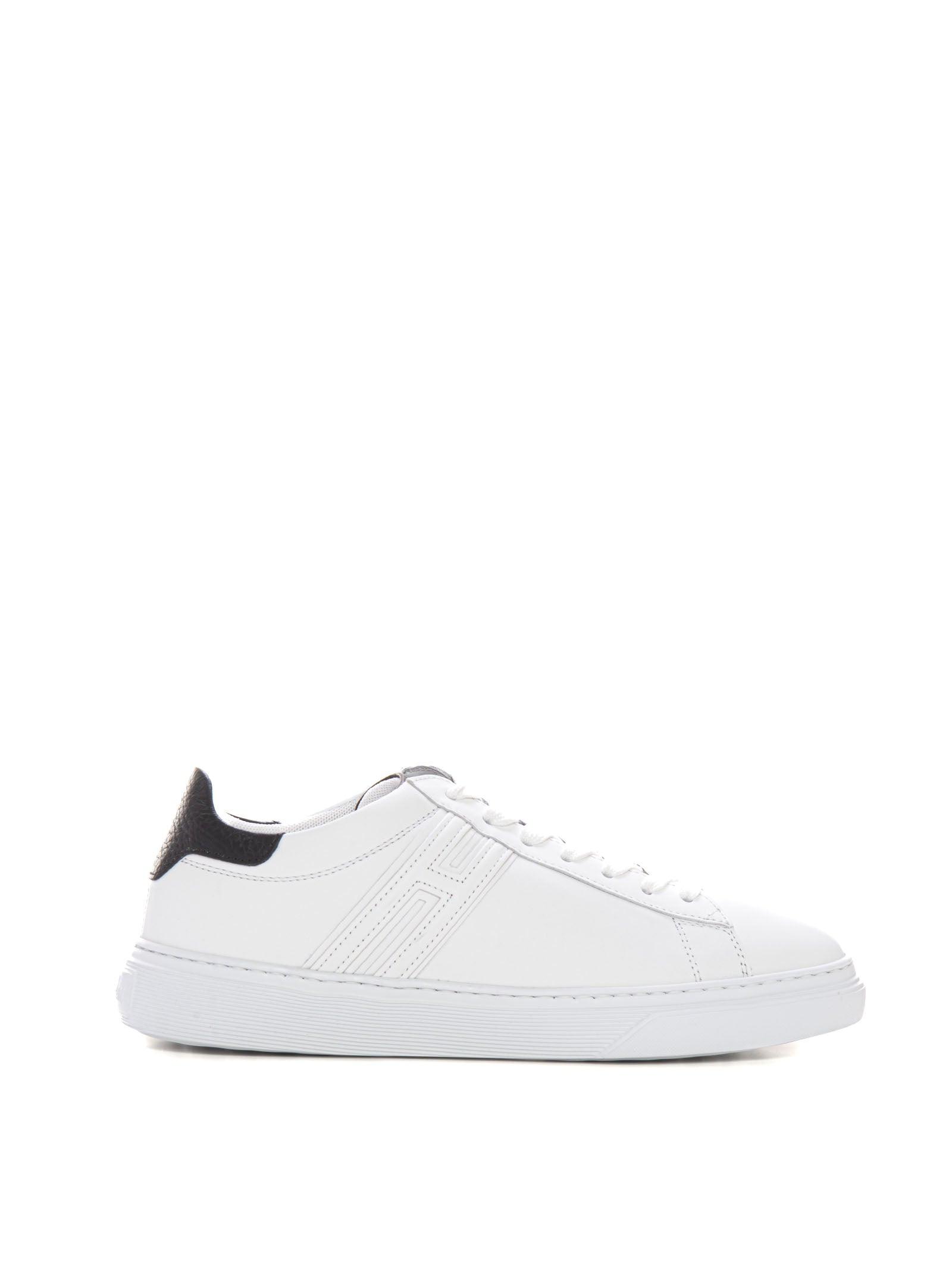 Sneakers in pelle con lacci H365 Bianco nero Hogan Uomo