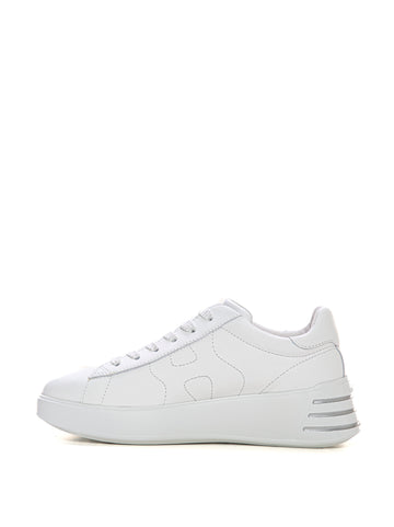 Rebel leather sneakers with laces White Hogan Donna