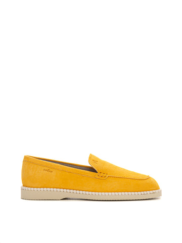 Hogan Donna Yellow Moccasin suede moccasin