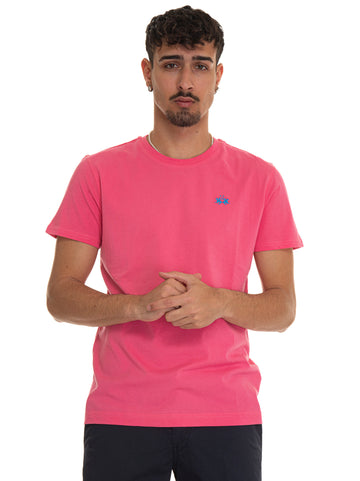 Serge Fuchsia half-sleeve crew-neck t-shirt La Martina Men