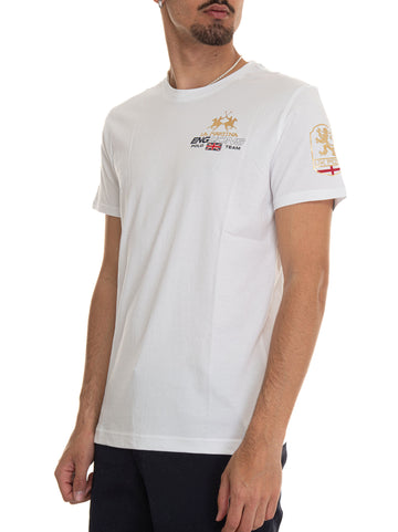 T-shirt girocollo mezza manica Yvon Bianco La Martina Uomo