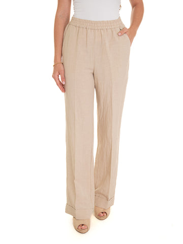 Pantalone largo Beige Liu Jo Donna