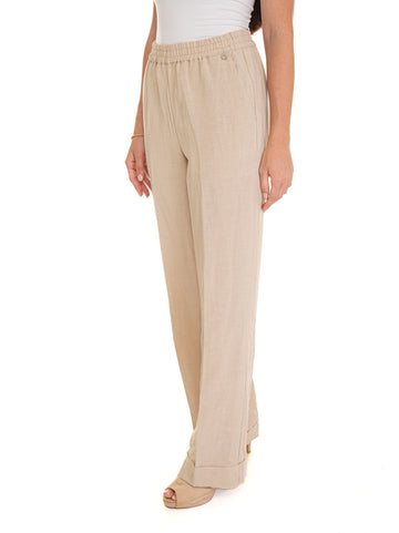 Pantalone largo Beige Liu Jo Donna