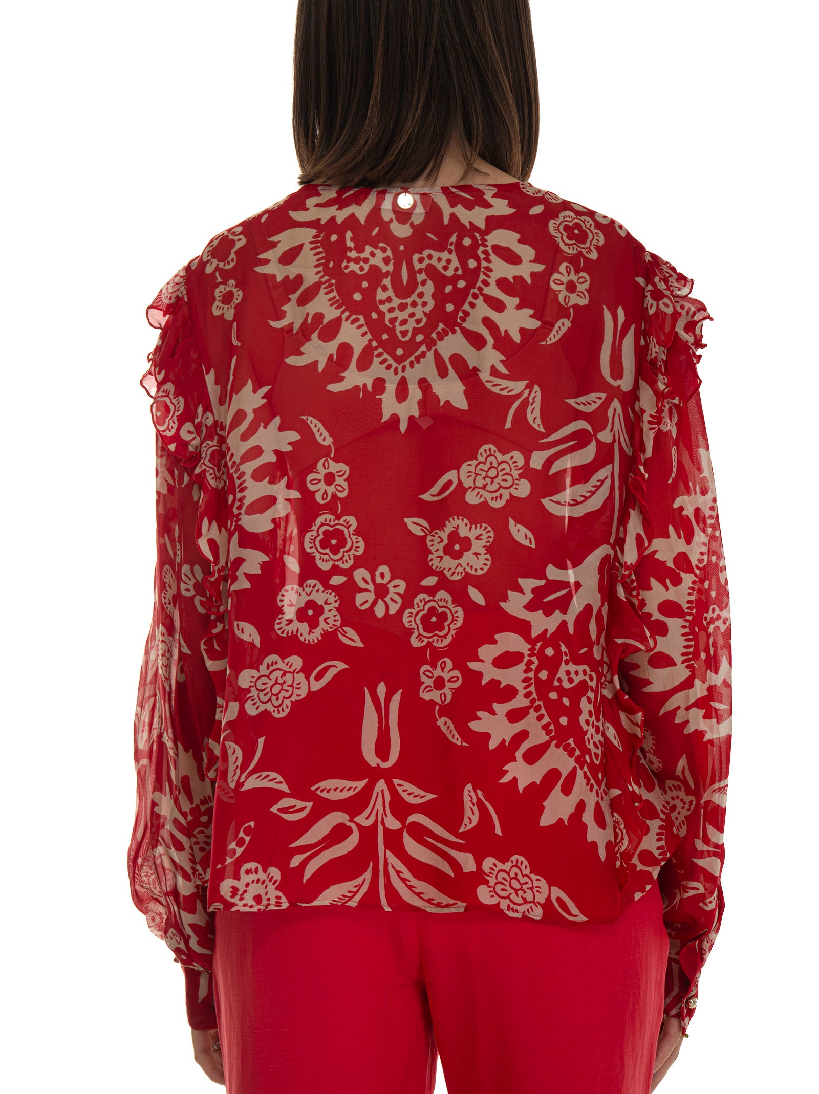 Camicia da donna Rosso-bianco Liu Jo Donna Scaglione Ischia